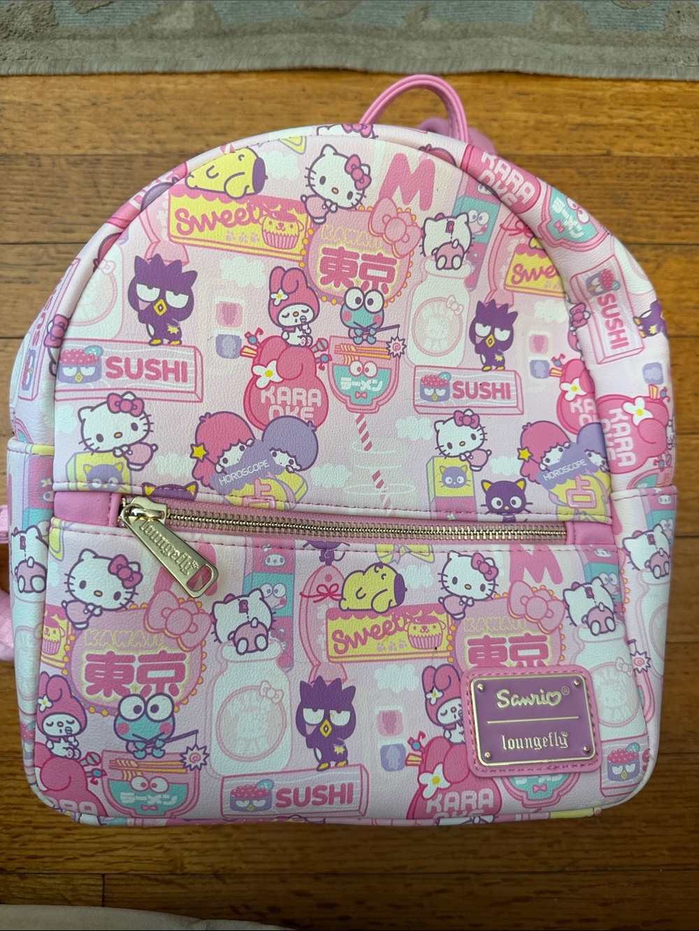 Loungefly Pink Sanrio Kawaii Characters Mini Backpack